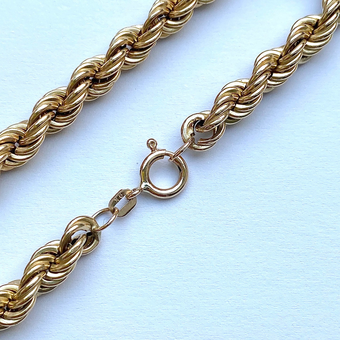 Lovely Chunky 9ct Gold Rope Bracelet | 7" | 5.5mm