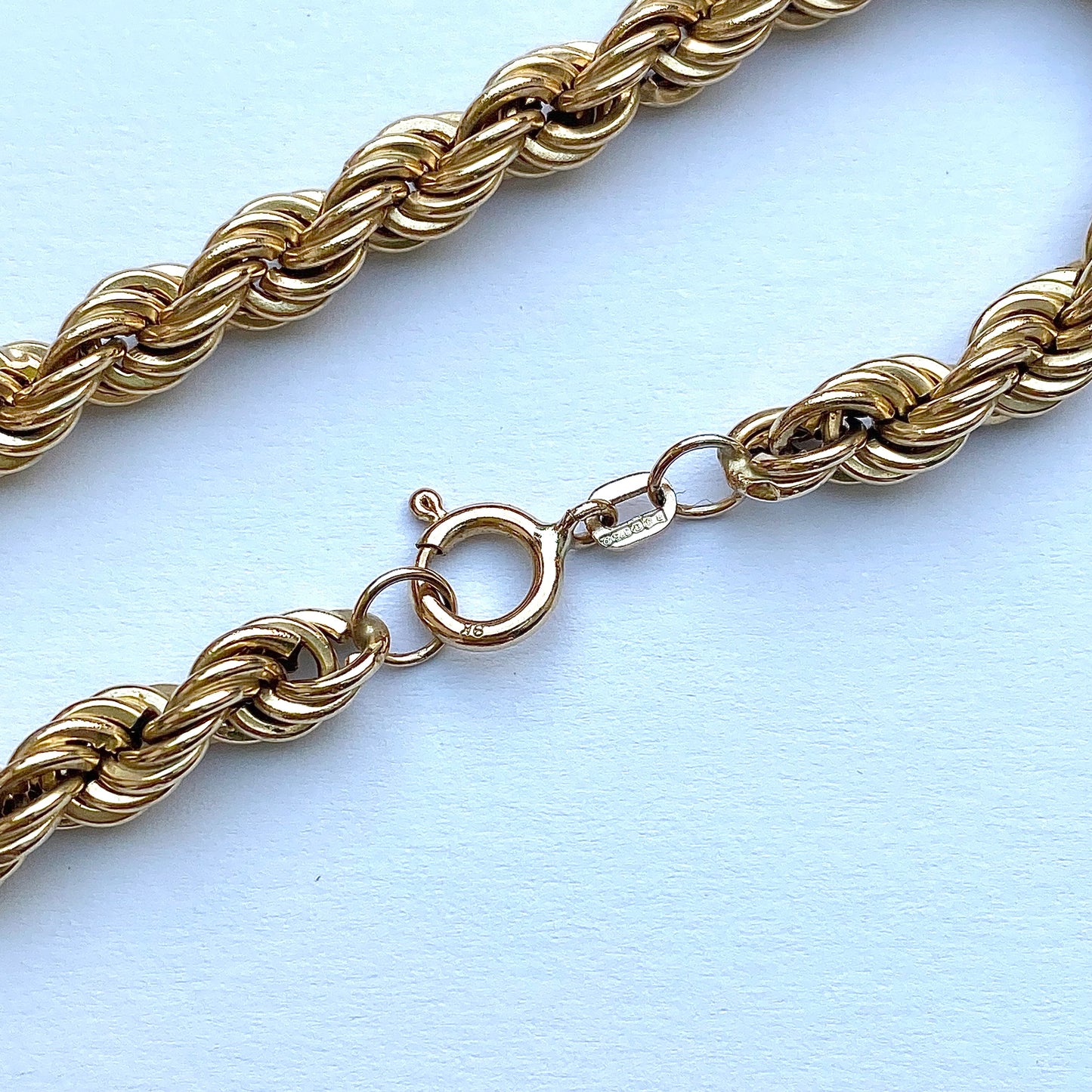 Lovely Chunky 9ct Gold Rope Bracelet | 7" | 5.5mm