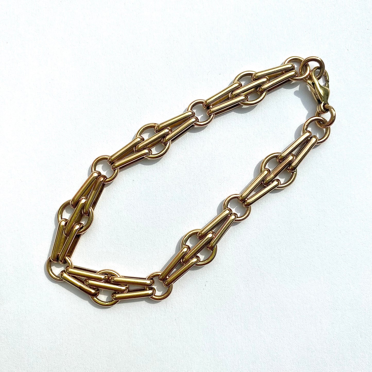 9ct Gold Fancy Link Bracelet | 8" | 9mm