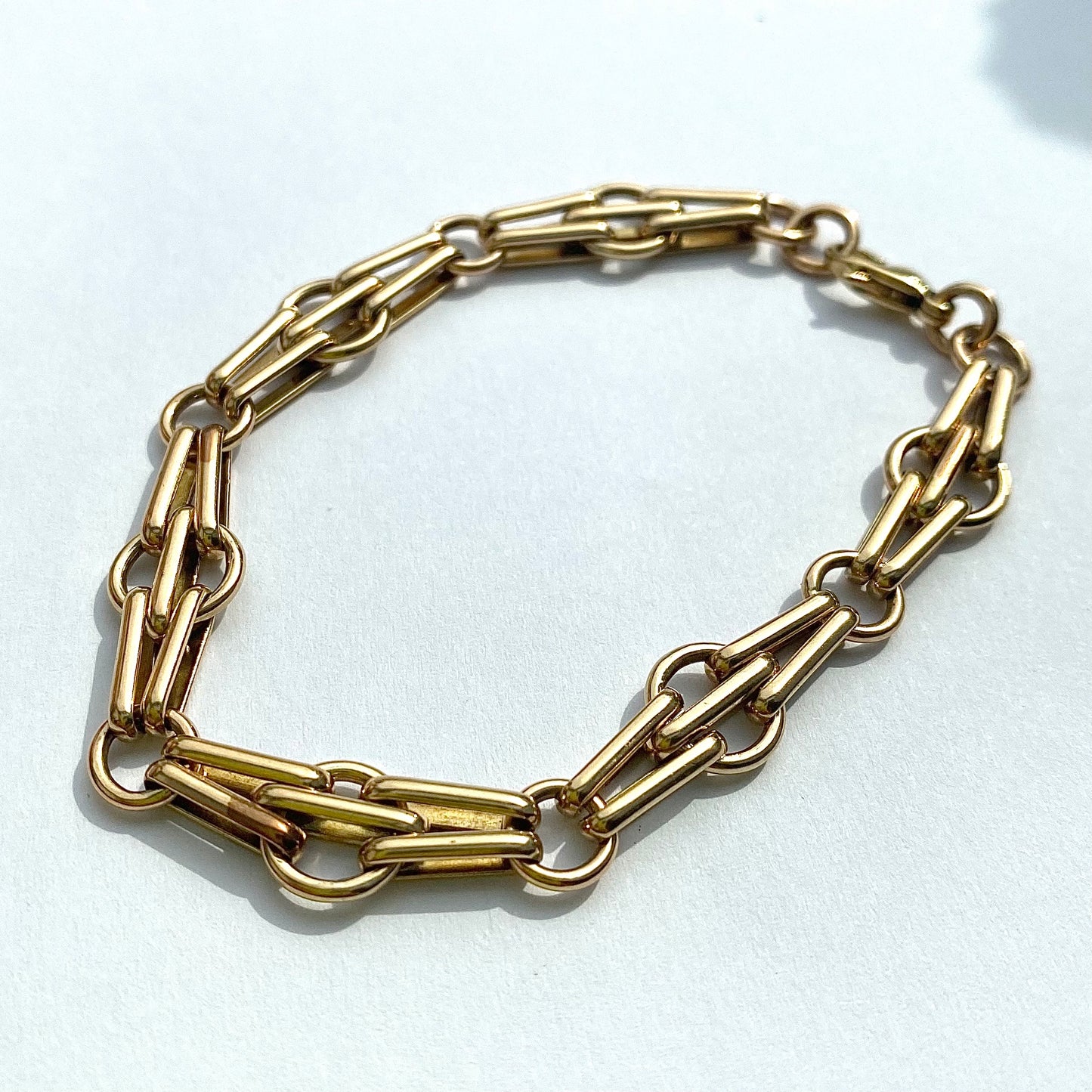 9ct Gold Fancy Link Bracelet | 8" | 9mm