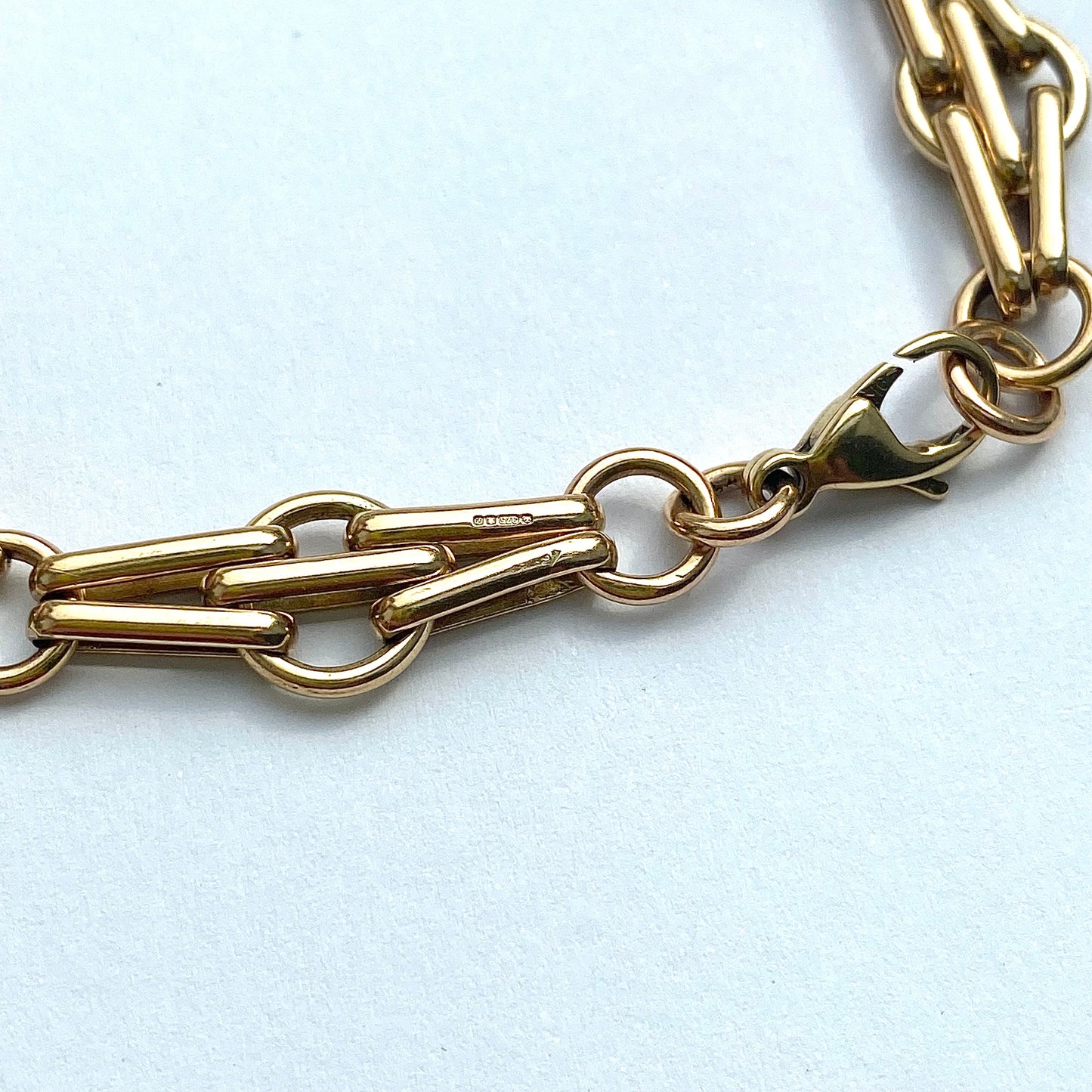 9ct Gold Fancy Link Bracelet | 8" | 9mm