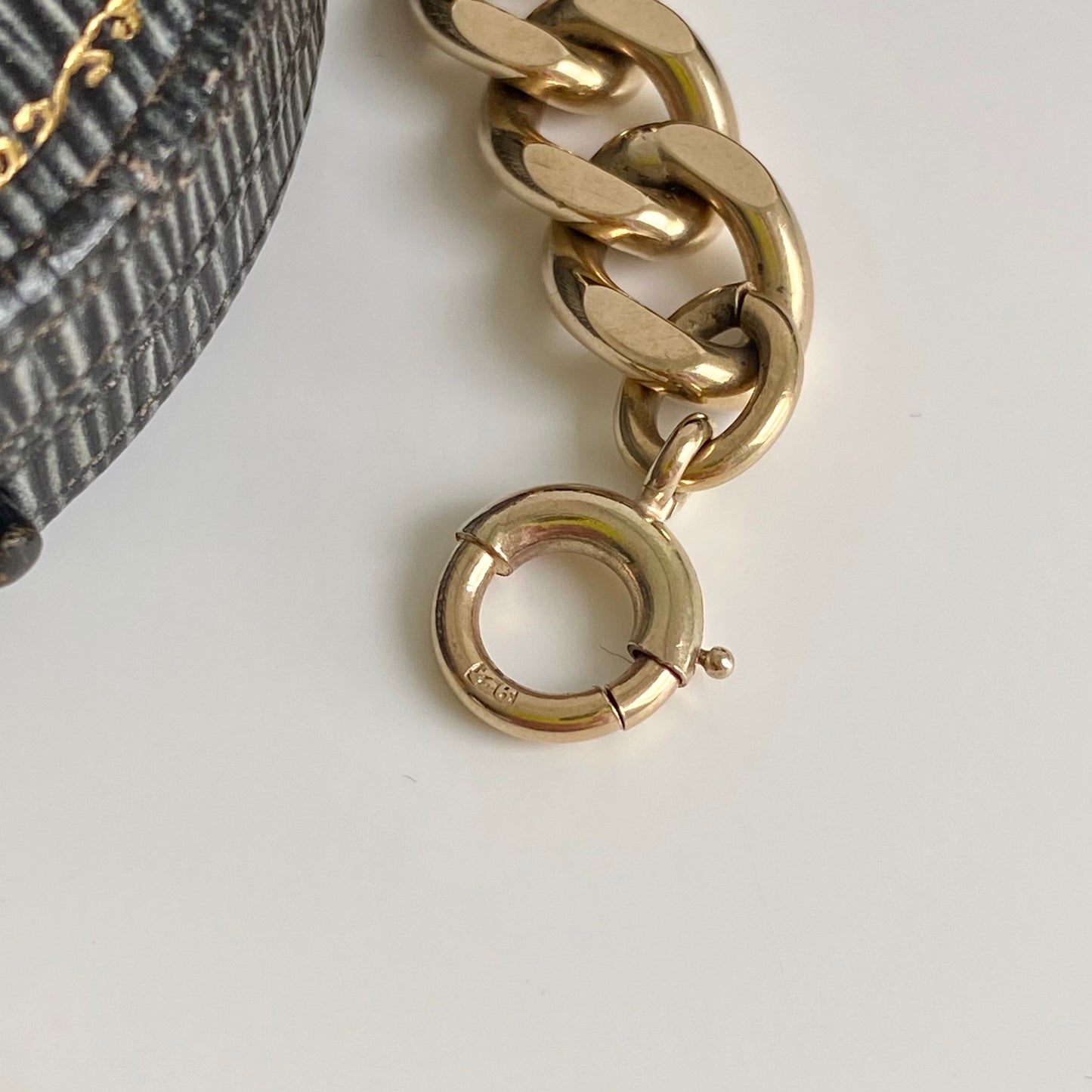 Fantastic Heavy Vintage Solid 9ct Gold Curb ID Bracelet | 7.75" | 10mm