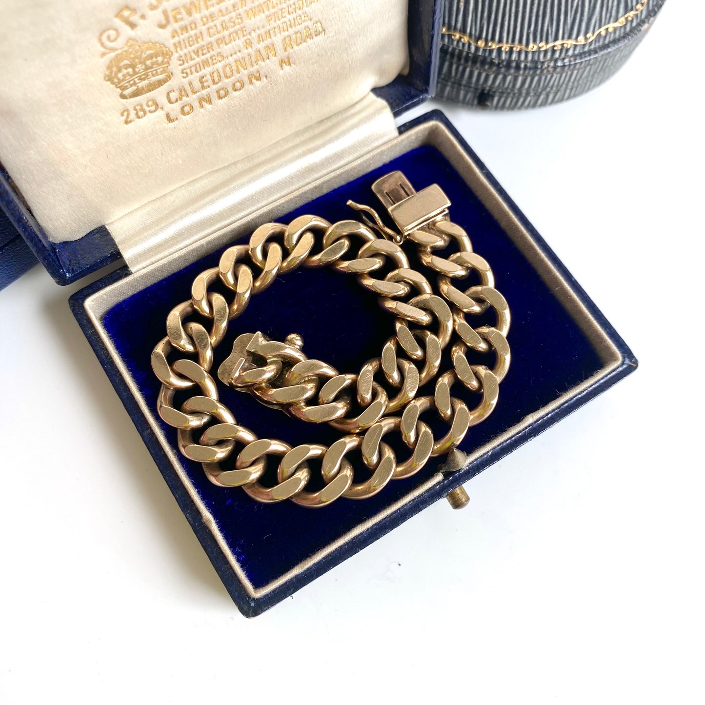 Solid 9ct Gold Vintage Curb Bracelet | 7.5" | 9.5mm