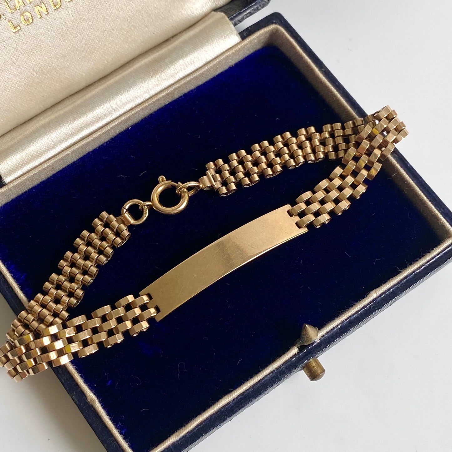 Lovely 9ct Gold ID Gate Link Style Bracelet | 7" | 6.5mm