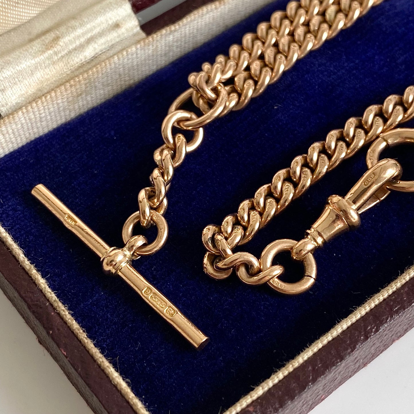 9ct Gold Antique Albert Watch Chain | 14.8" | 5mm