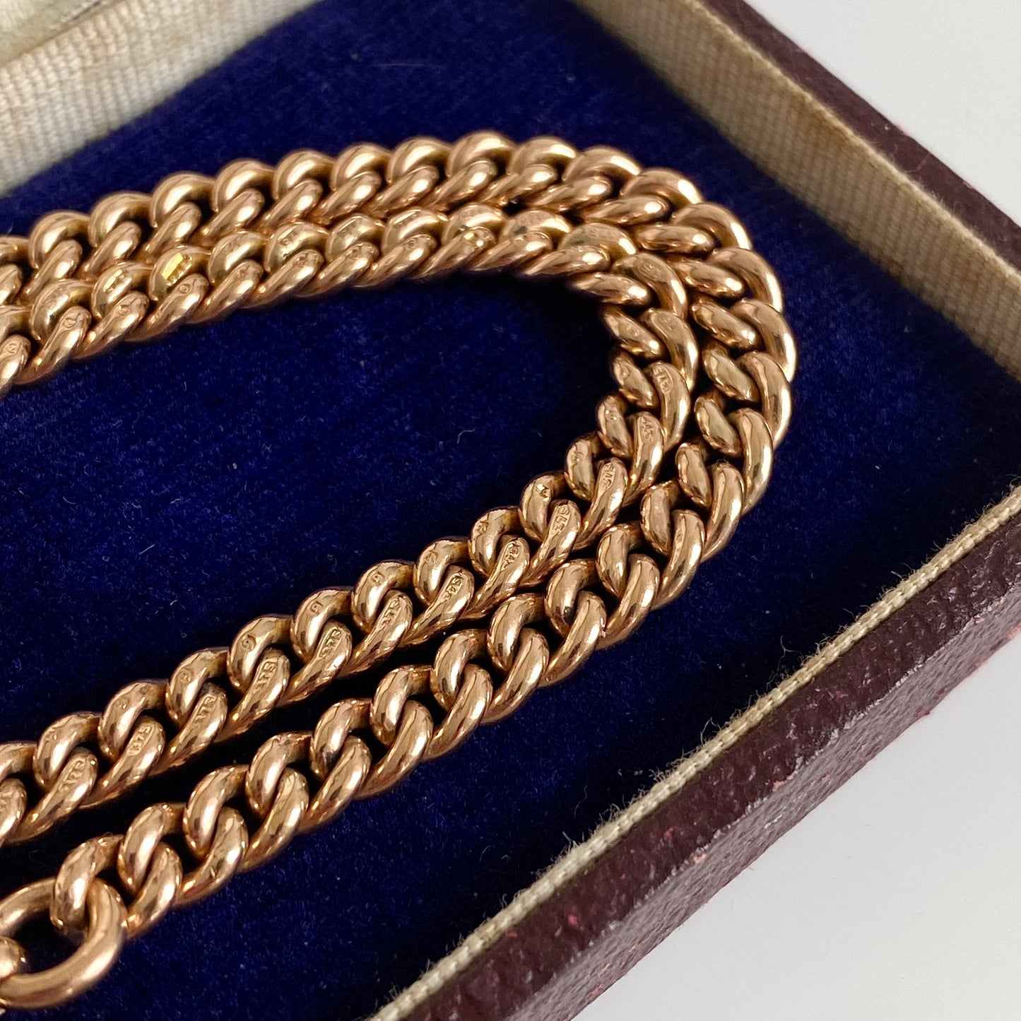 9ct Gold Antique Albert Watch Chain | 14.8" | 5mm