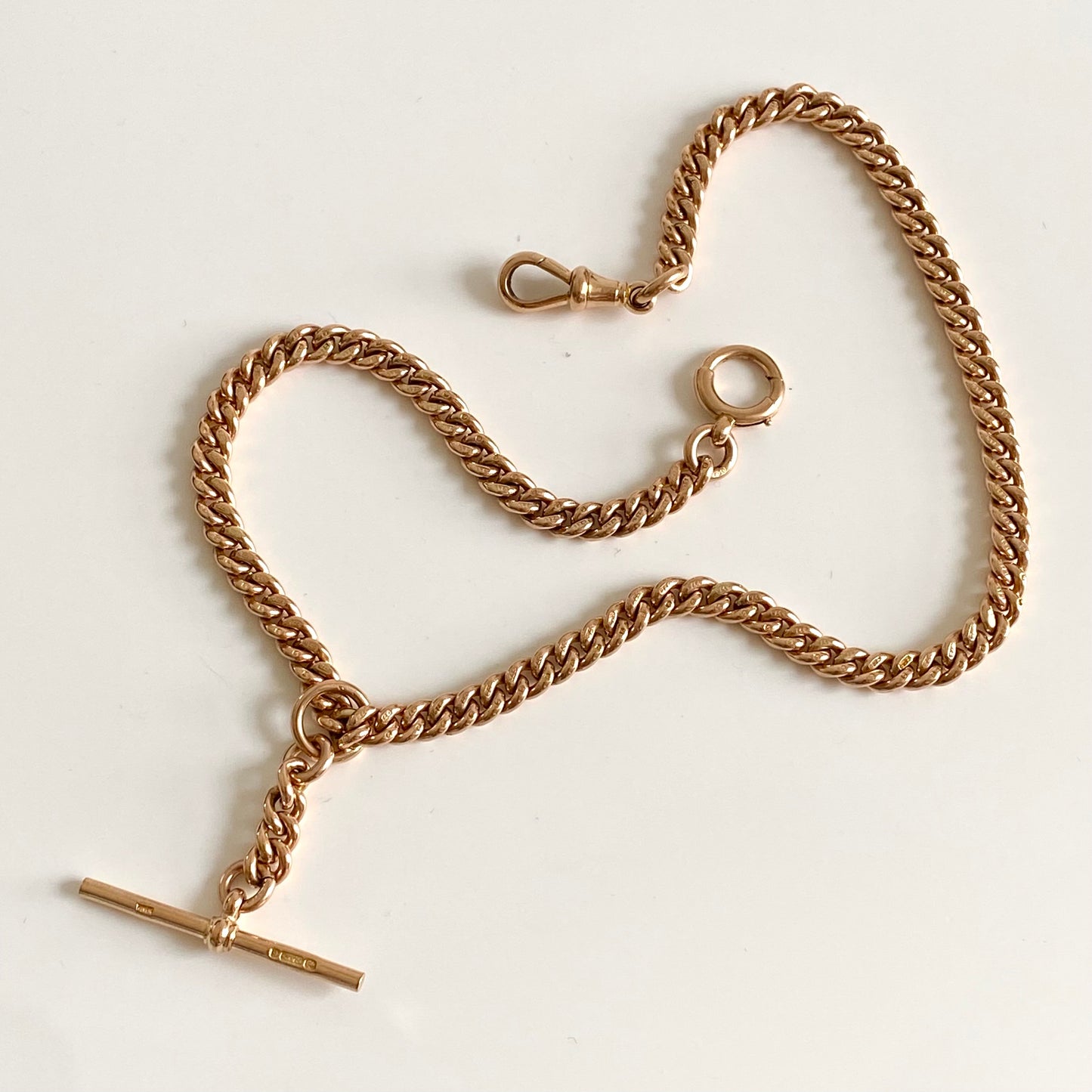 9ct Gold Antique Albert Watch Chain | 14.8" | 5mm