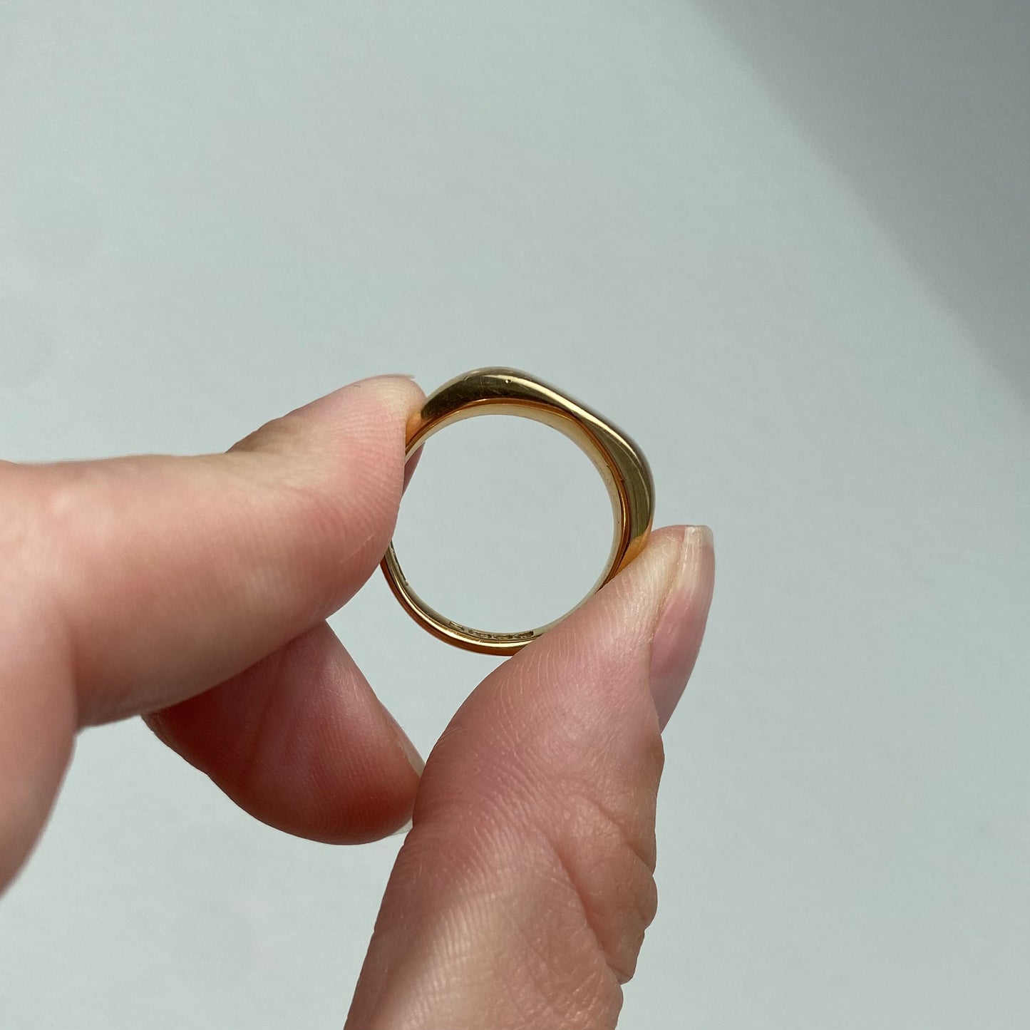 Heavy Vintage 18ct Gold Signet Ring | Size UK J.5