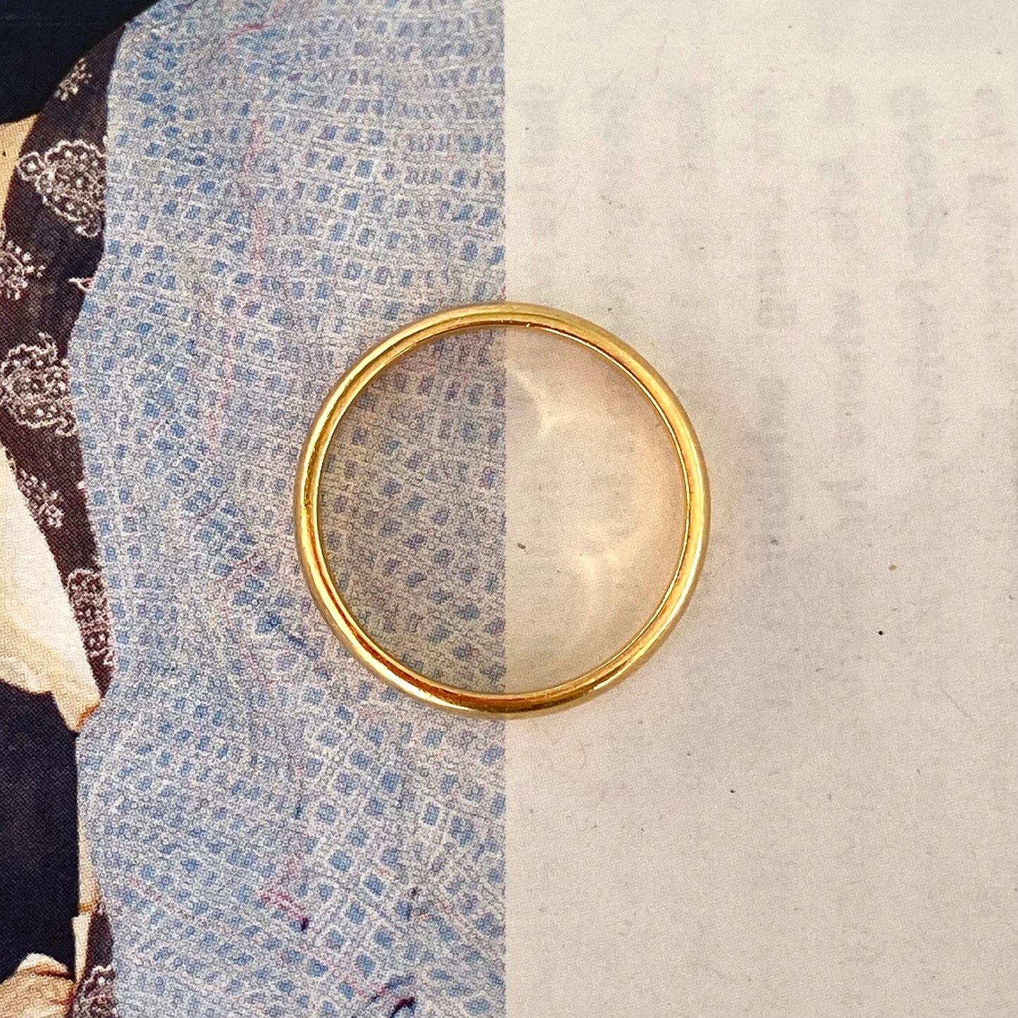 Antique 22ct Plain Band | Size UK O.5