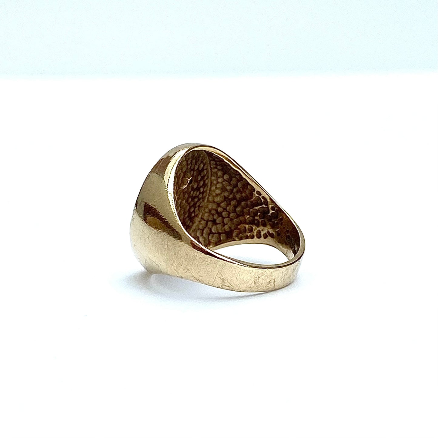 Chunky 9ct Gold and Diamond Signet Ring | Size UK L