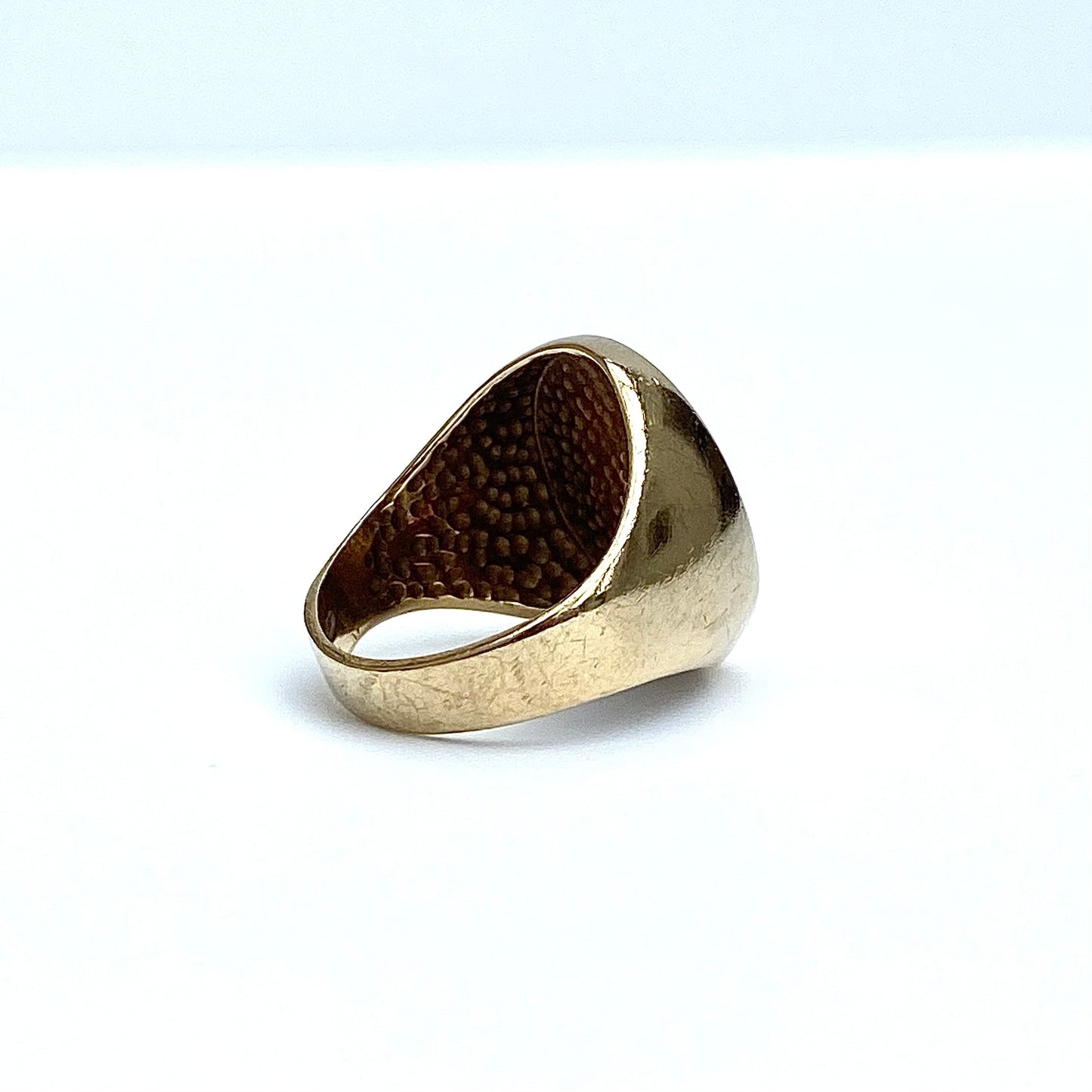 Chunky 9ct Gold and Diamond Signet Ring | Size UK L