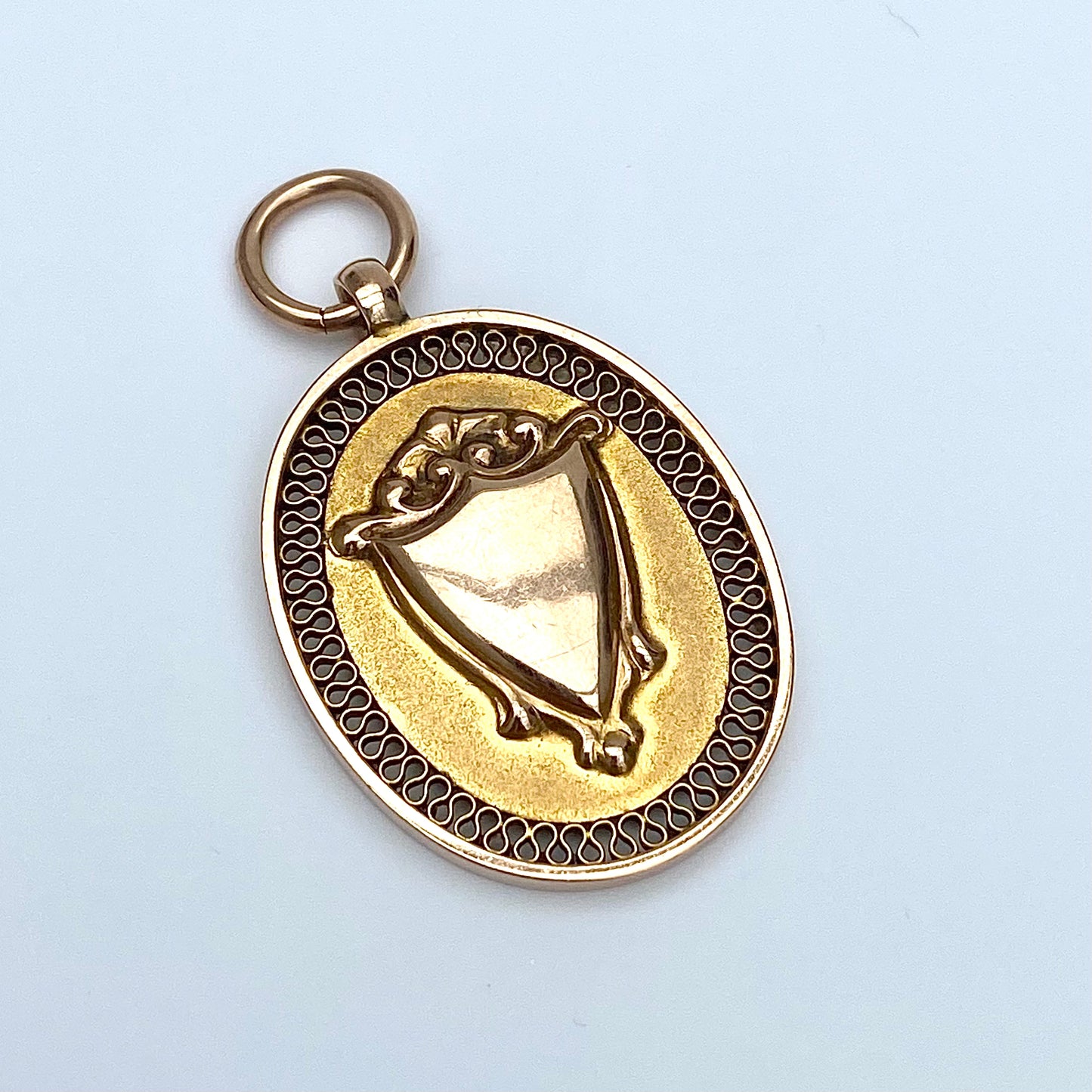 Stunning Antique 9ct Gold Fob Medallion | Chester 1924