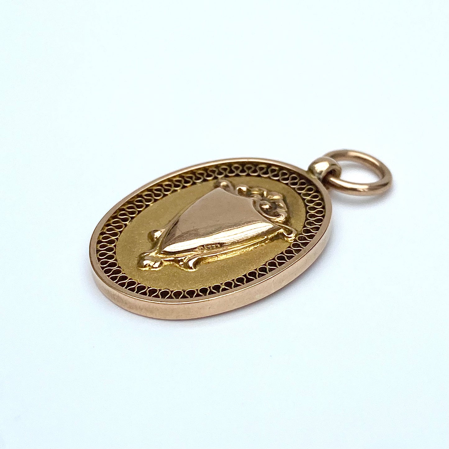 Stunning Antique 9ct Gold Fob Medallion | Chester 1924