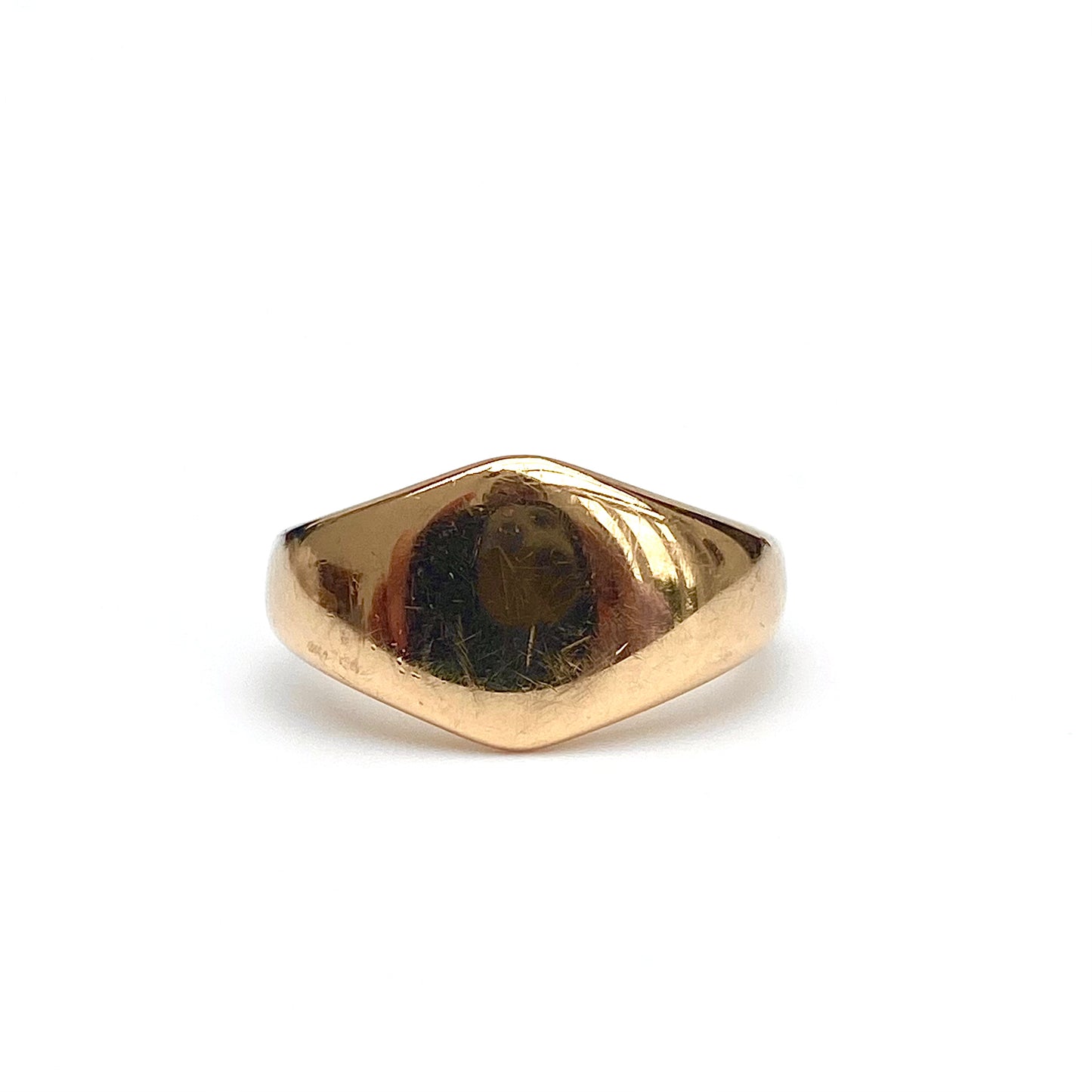Heavy Vintage 18ct Gold Signet Ring | Size UK J.5