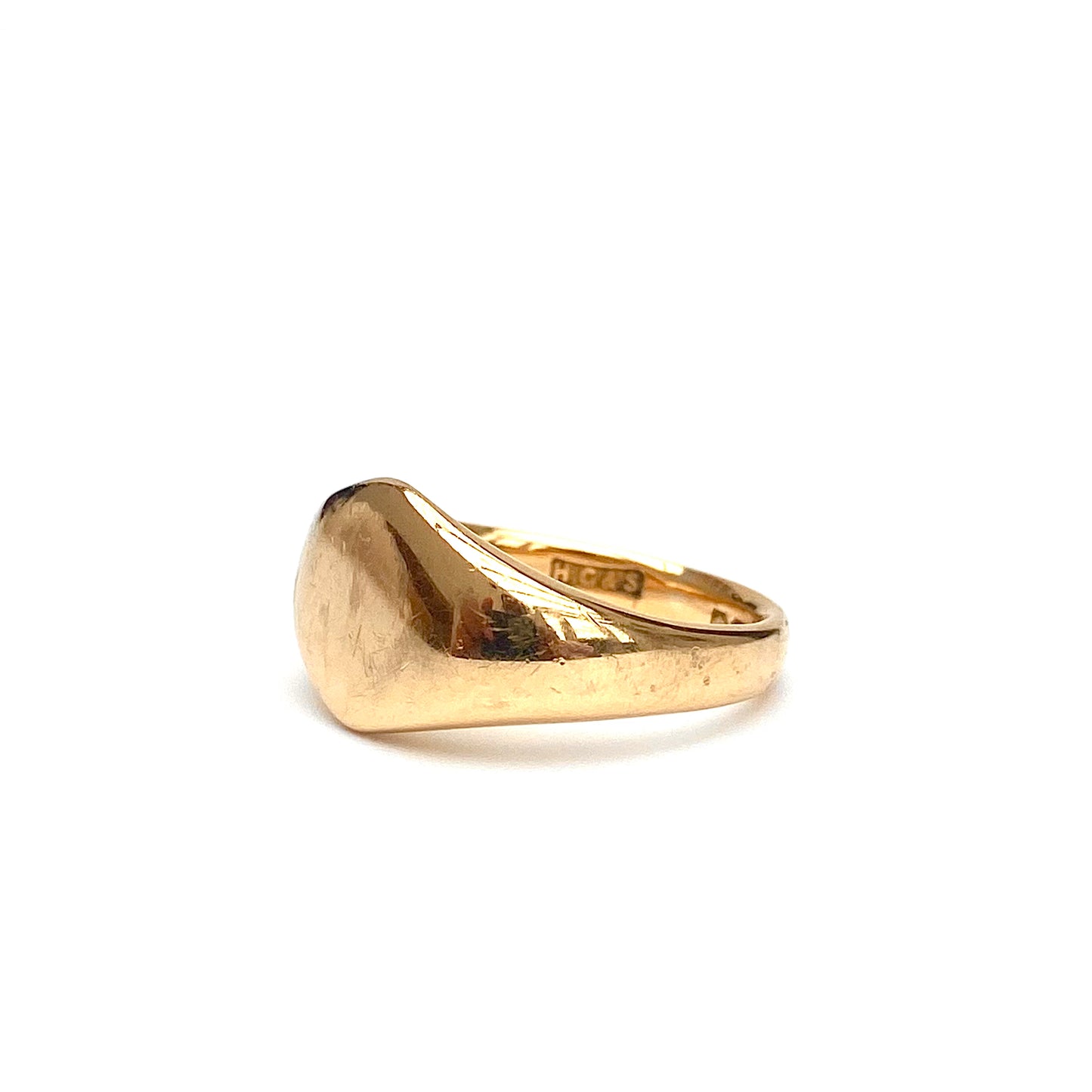 Heavy Vintage 18ct Gold Signet Ring | Size UK J.5