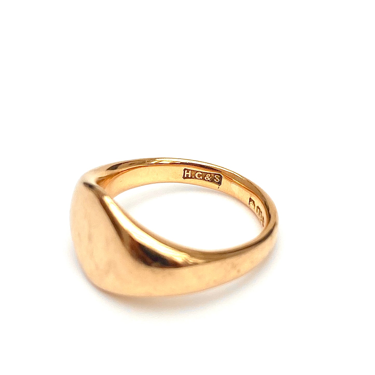 Heavy Vintage 18ct Gold Signet Ring | Size UK J.5