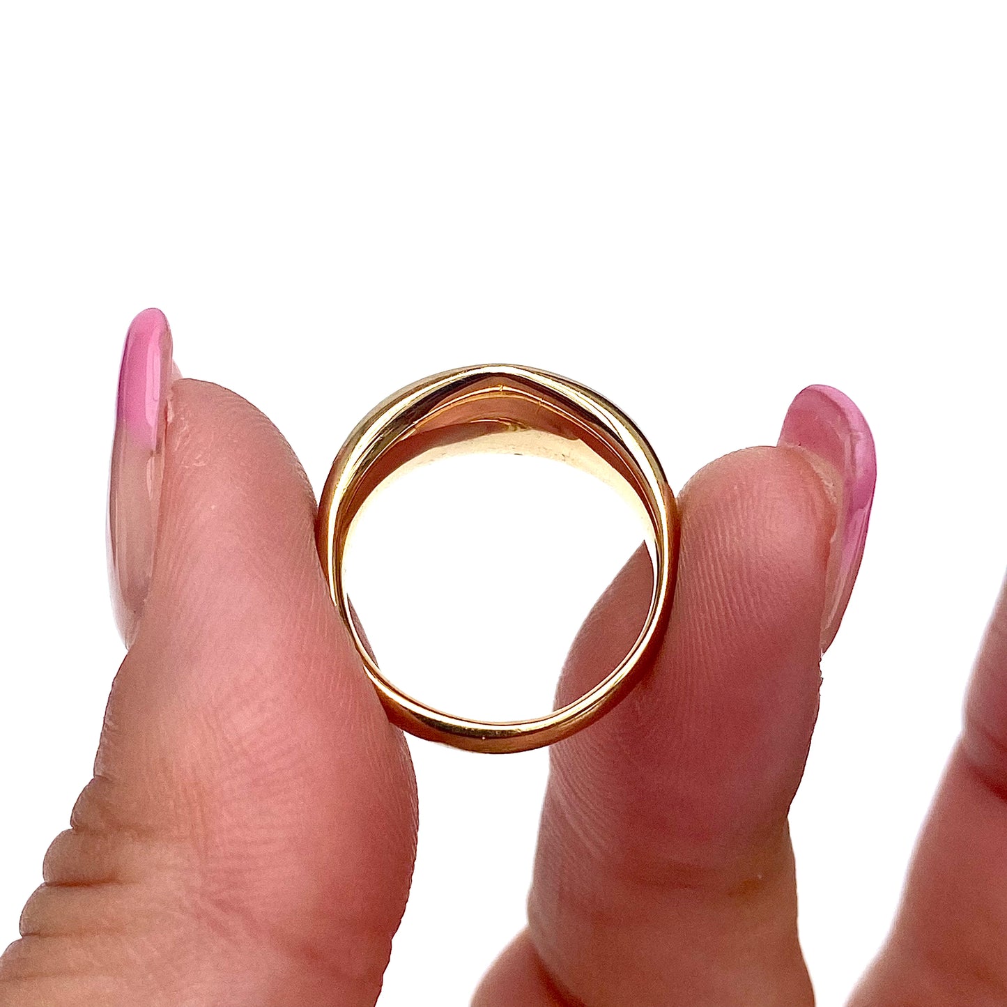 Heavy Vintage 18ct Gold Signet Ring | Size UK J.5