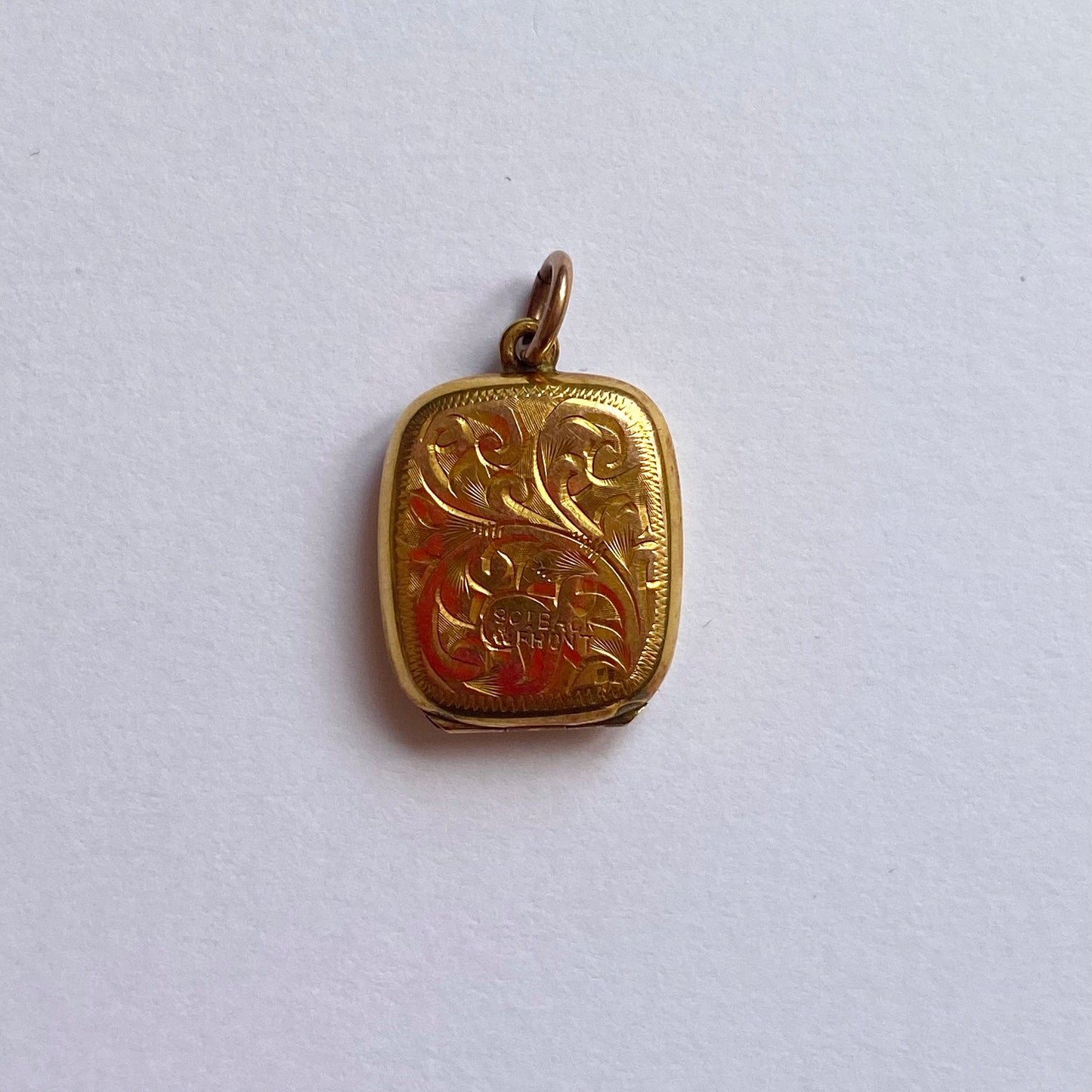 Antique 9ct Gold B&F Rectangle Locket | 17mm