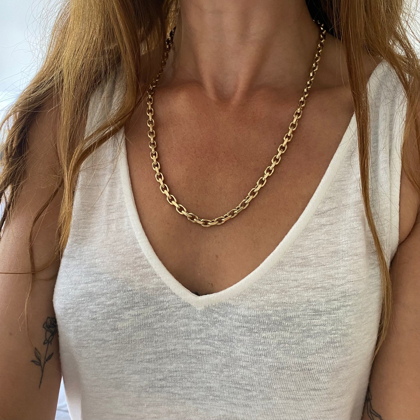 9ct Gold Heavy Chunky Biker Chain | 21.5" | 5mm