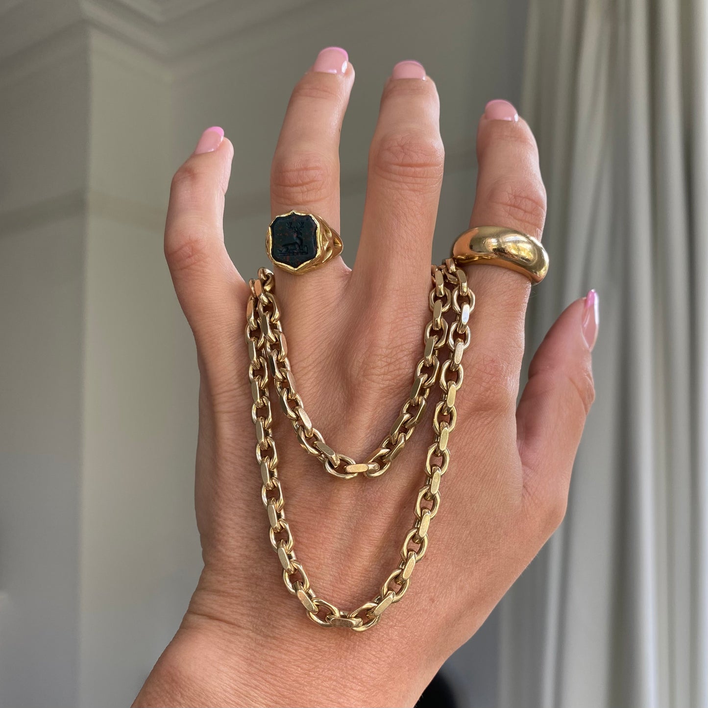 9ct Gold Heavy Chunky Biker Chain | 21.5" | 5mm