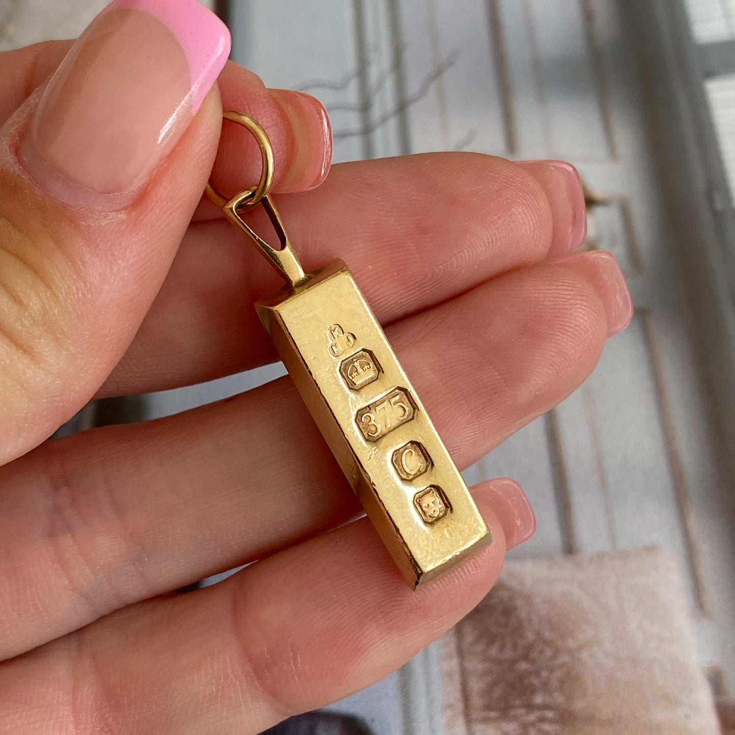 Heavy Vintage 9ct Gold Ingot 1977