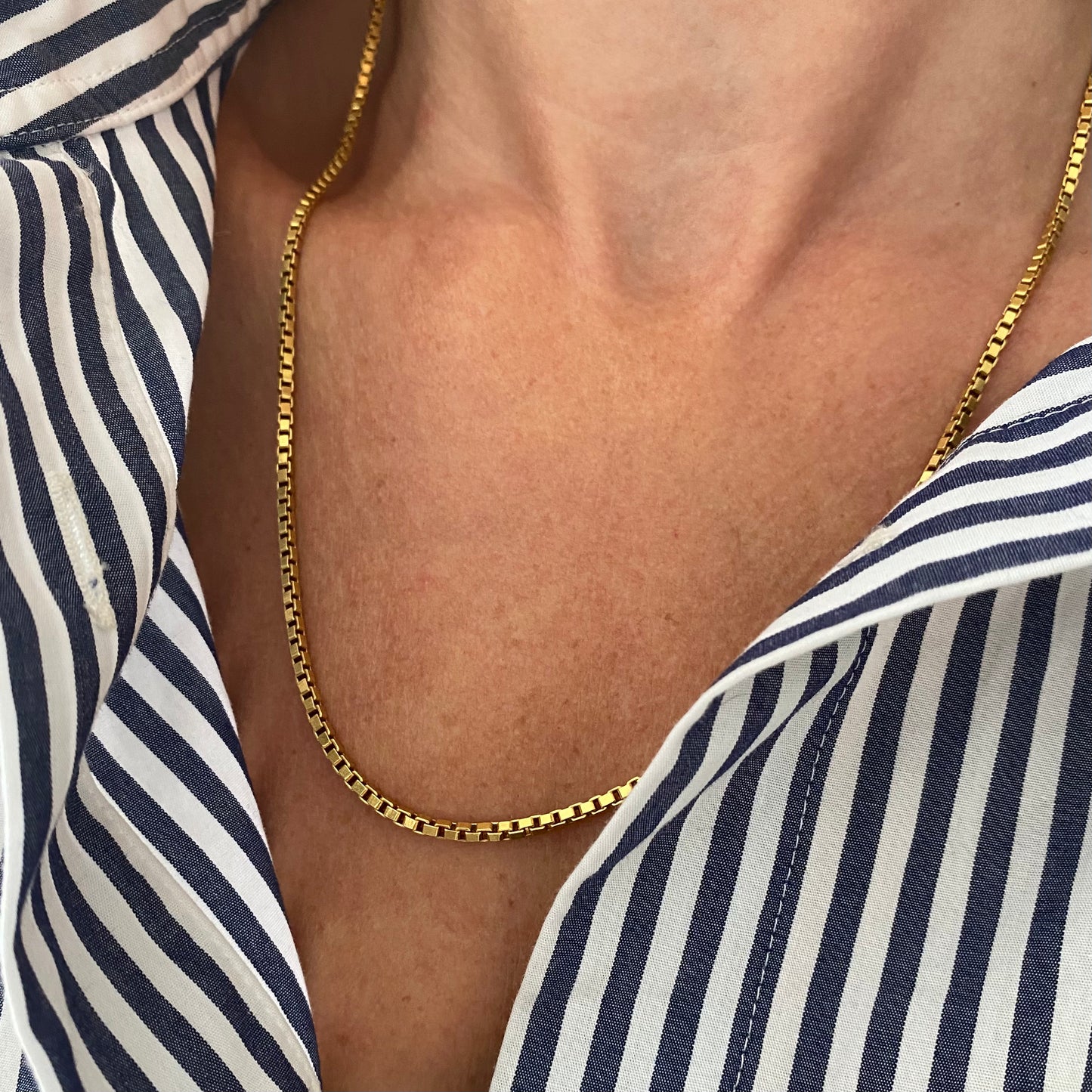 18ct Heavy Chunky Box Chain | 20.5"