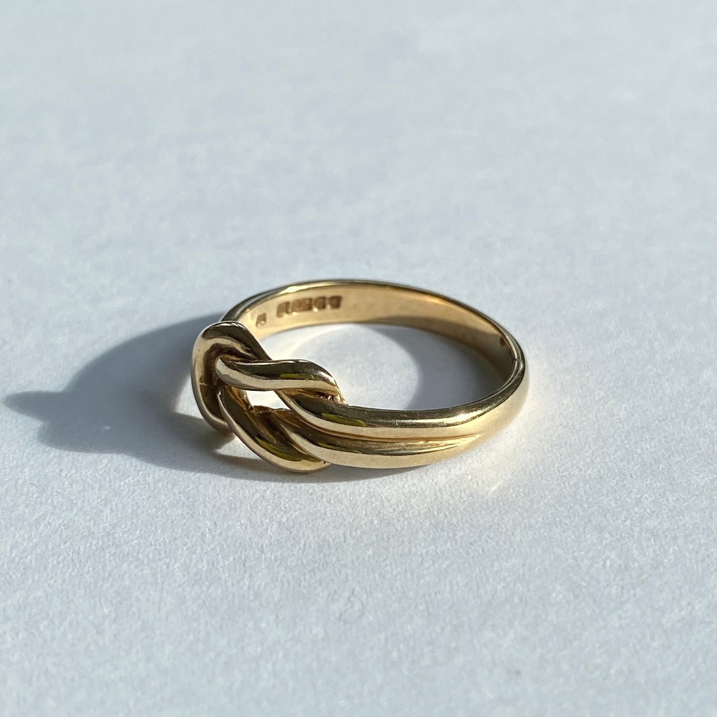 9ct Gold Lovers Knot Ring | Size UK N.5