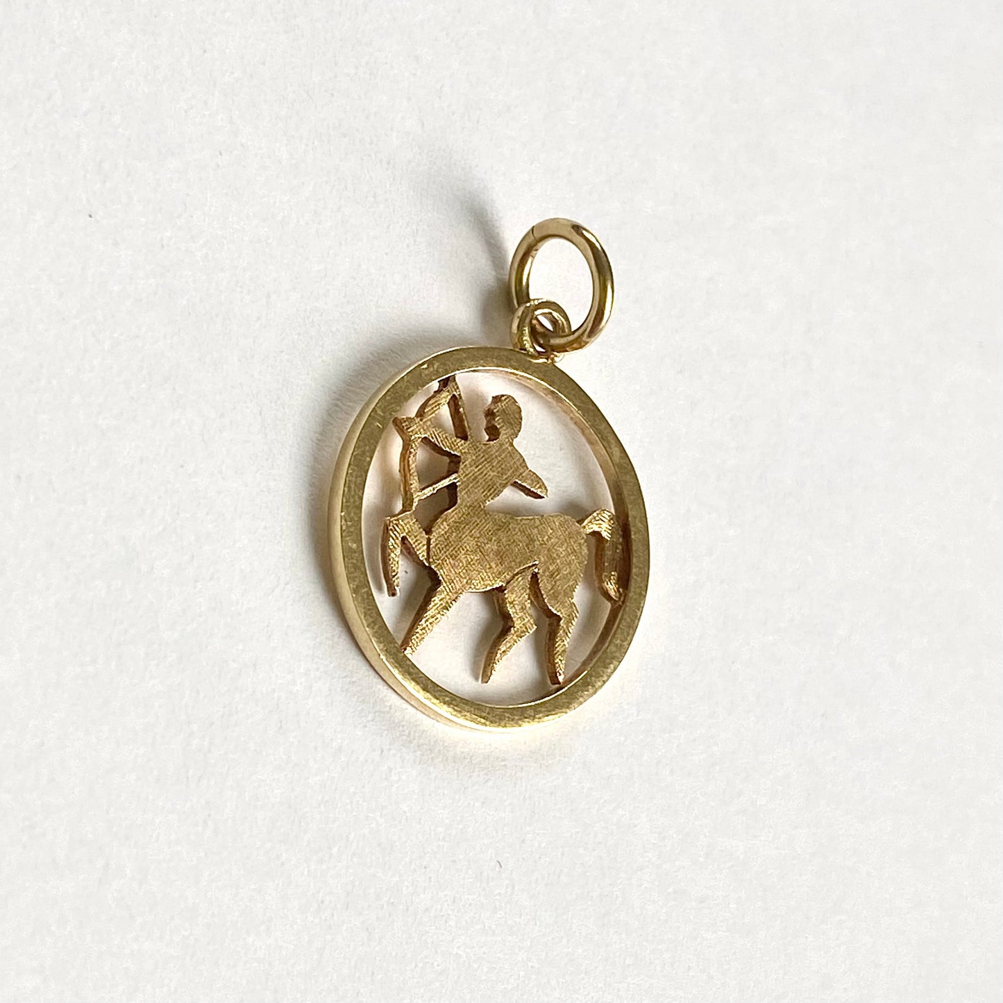 14ct Sagittarius Zodiac Pendant/Charm | 18mm