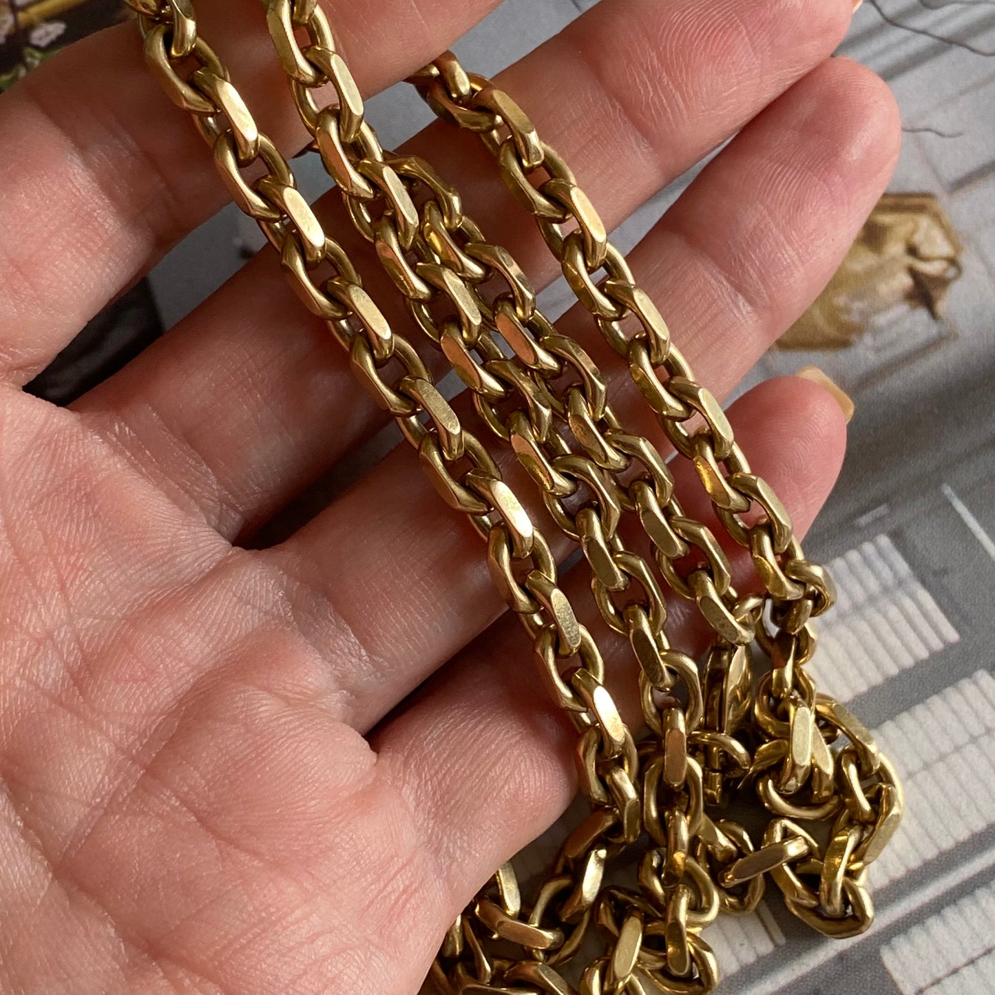 9ct Gold Heavy Chunky Biker Chain | 21.5" | 5mm