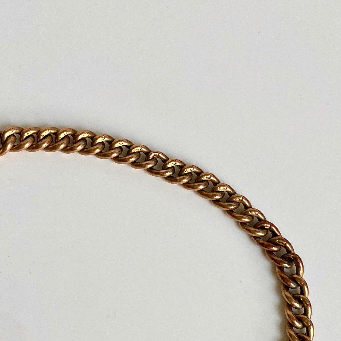 Antique 9ct Gold Albert Bracelet or Chain Extender with Bolt Ring and Dog Clip | 9" | 5mm
