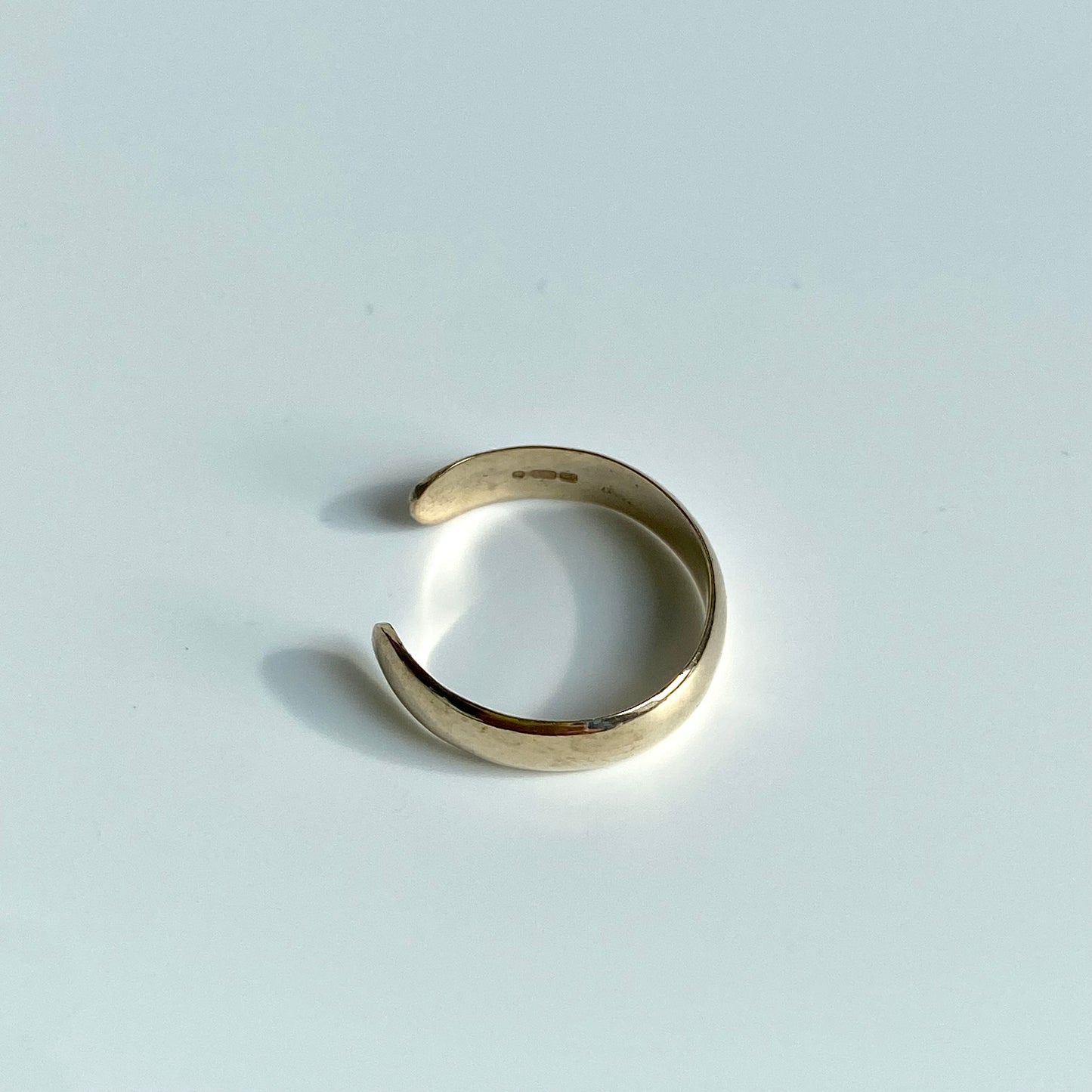 9ct Gold Band Midi Ring or Toe Ring | Size UK J