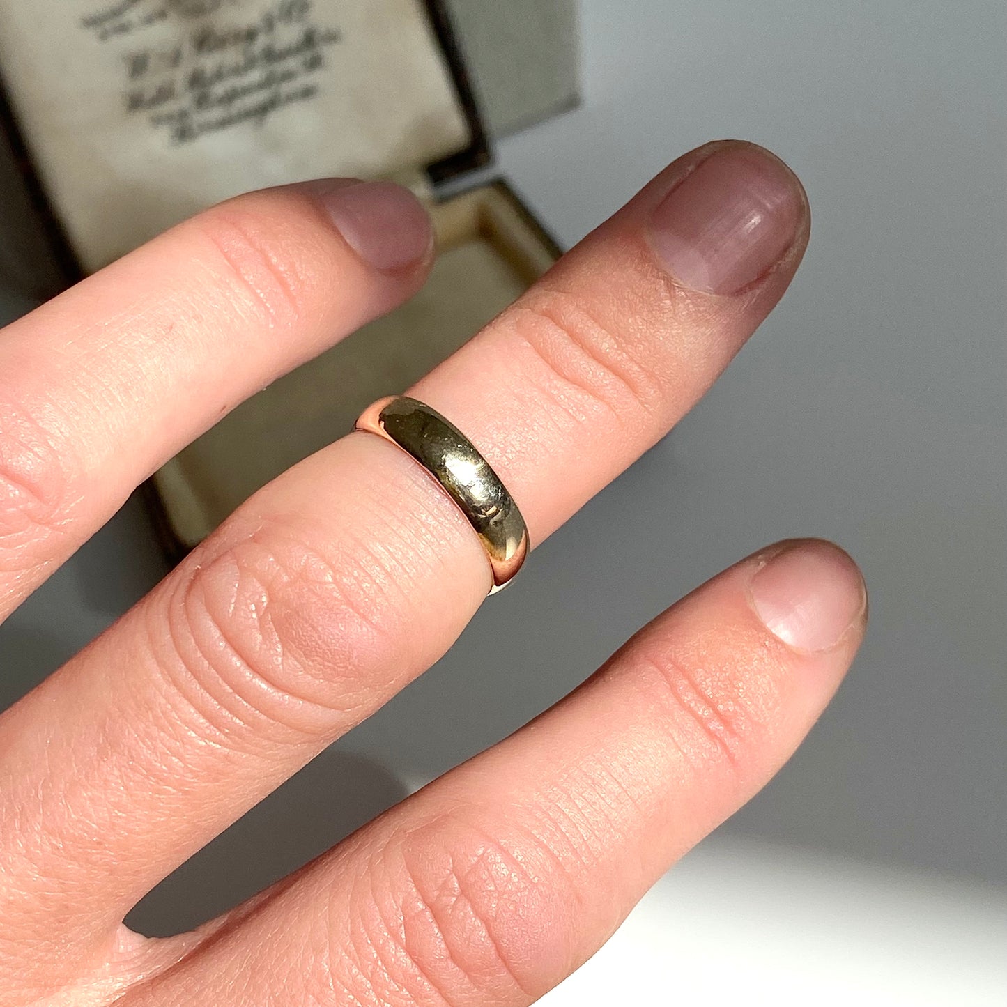 9ct Gold Band Midi Ring or Toe Ring | Size UK J