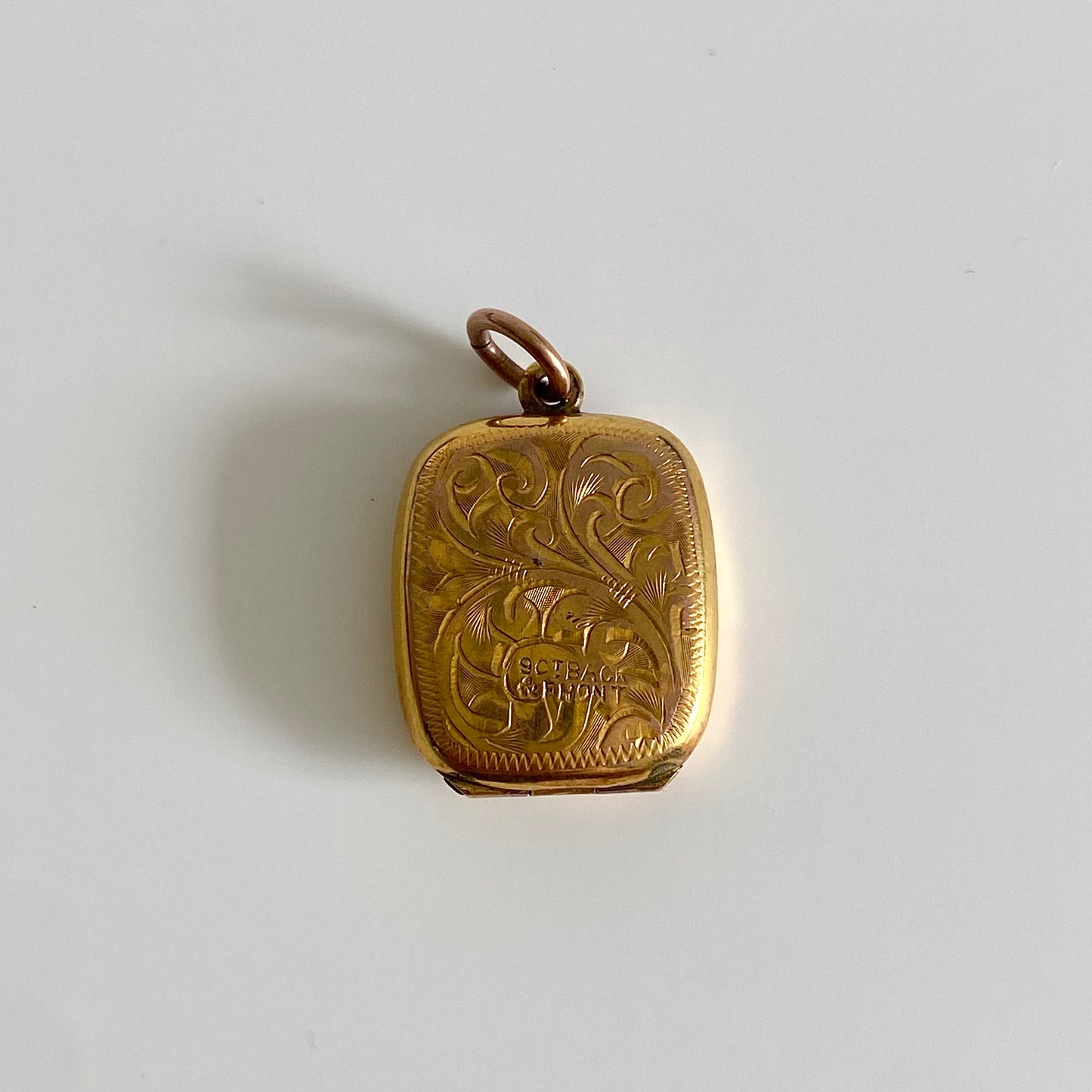 Antique 9ct Gold B&F Rectangle Locket | 17mm