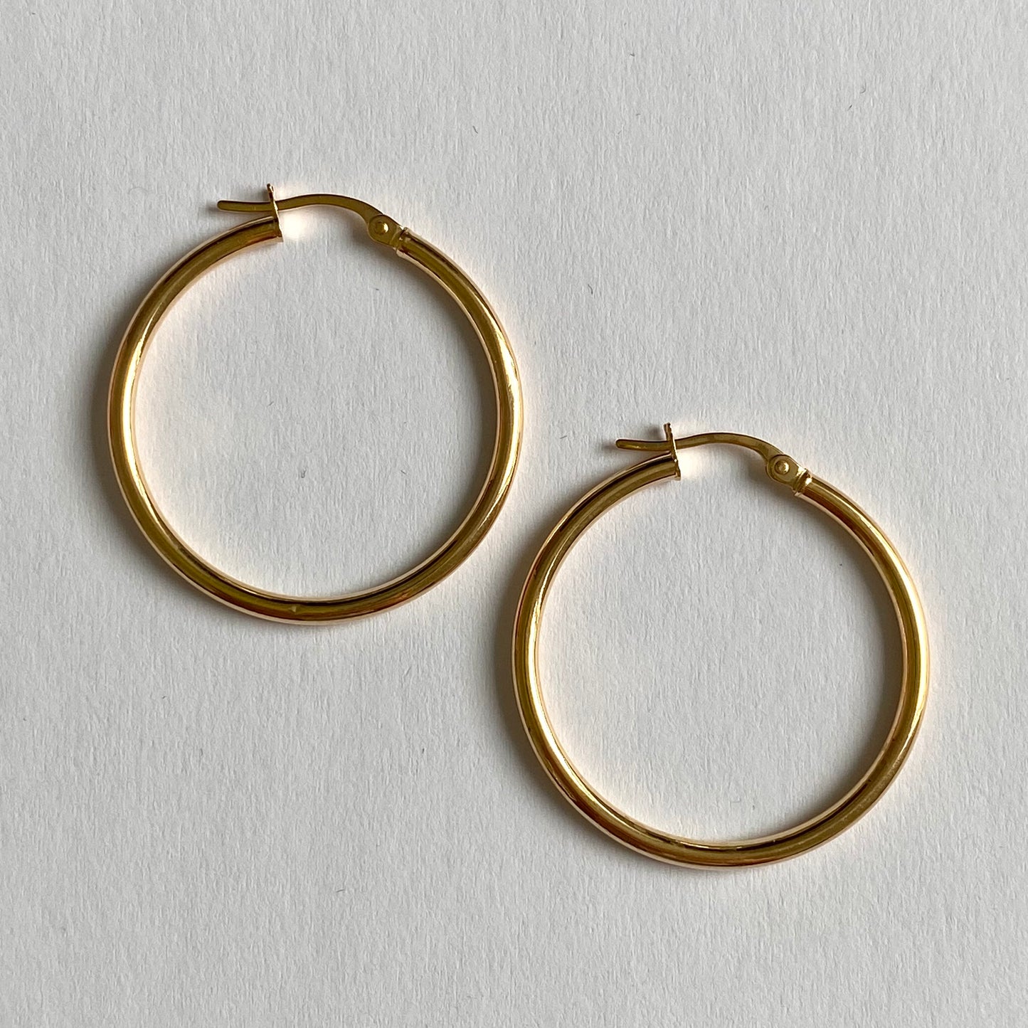 Vintage 9ct Gold Hoops | 31mm