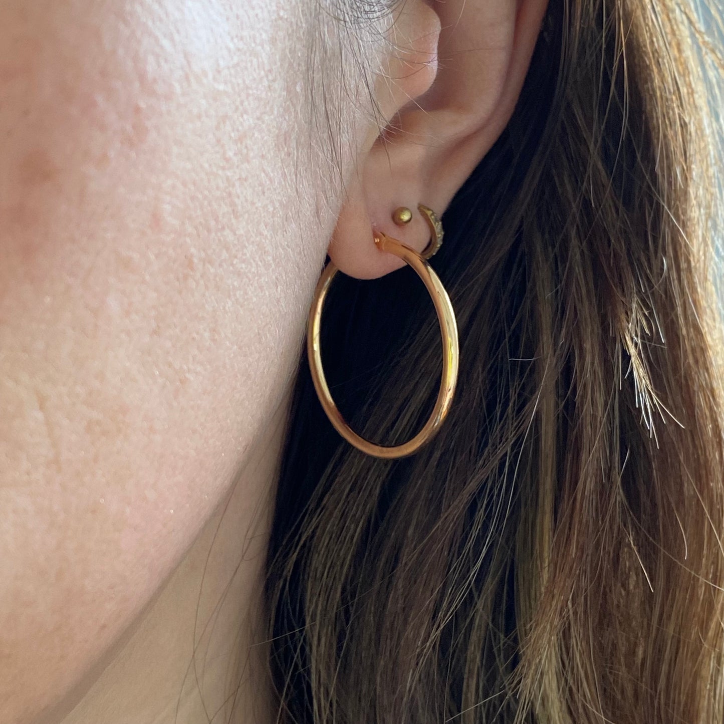 Vintage 9ct Gold Hoops | 31mm
