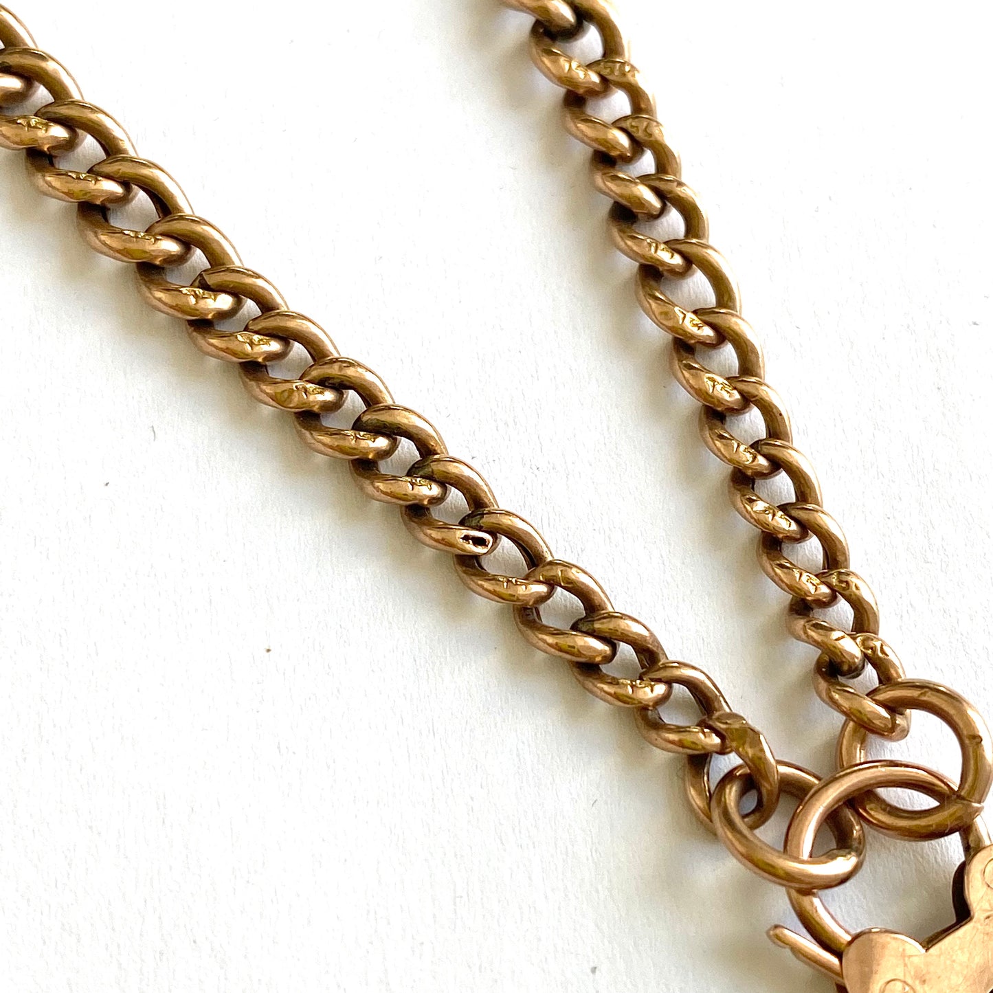 Lovely Antique Graduated 9ct Curb Bracelet | 7.25" | 6.8g