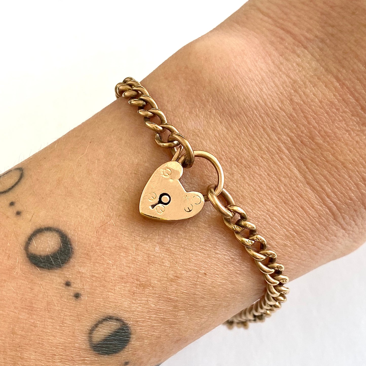 Lovely Antique Graduated 9ct Curb Bracelet | 7.25" | 6.8g