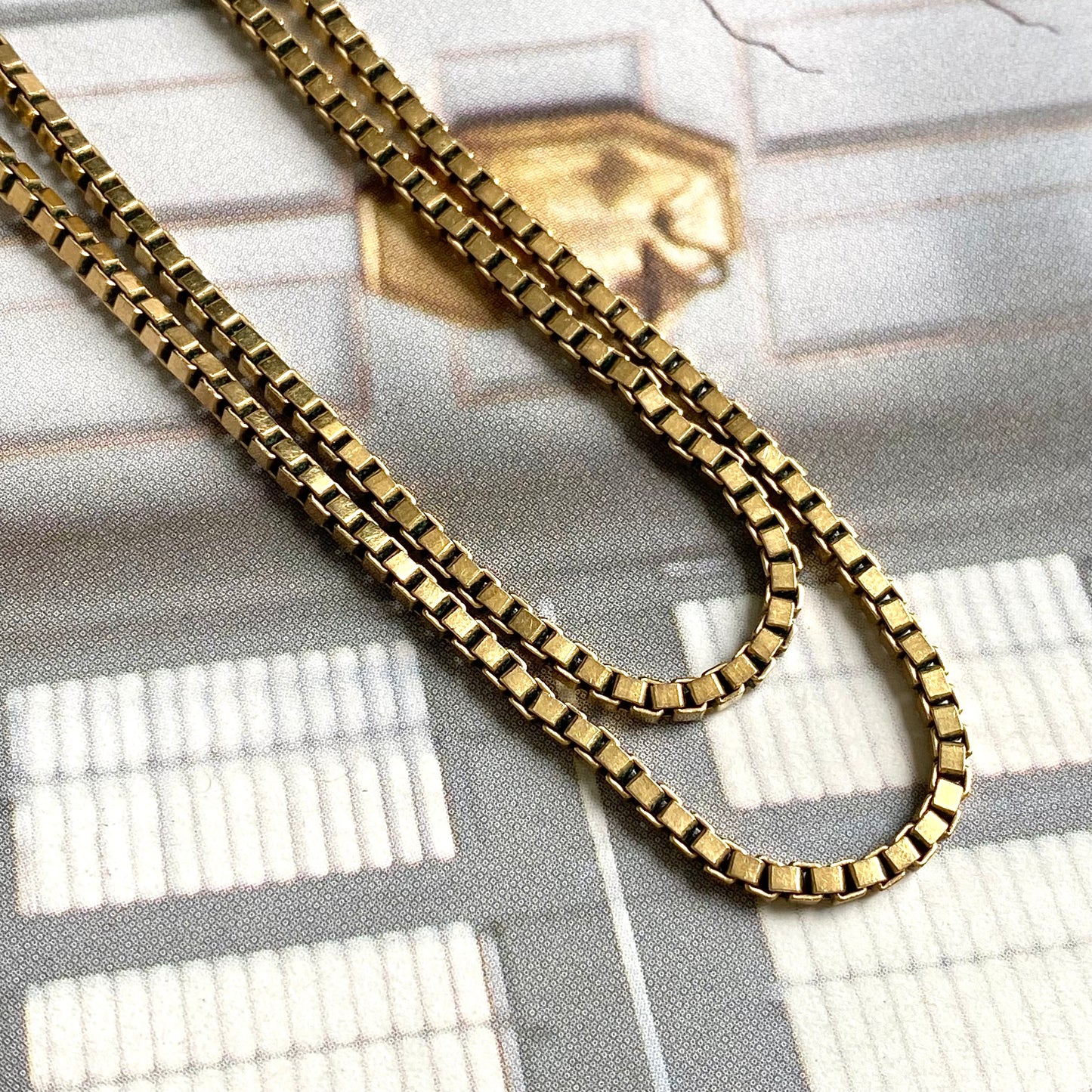 Vintage 9ct Gold Box Chain | 16" | 2mm