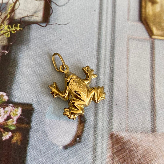 9ct Gold Hollow Puffy Frog Charm