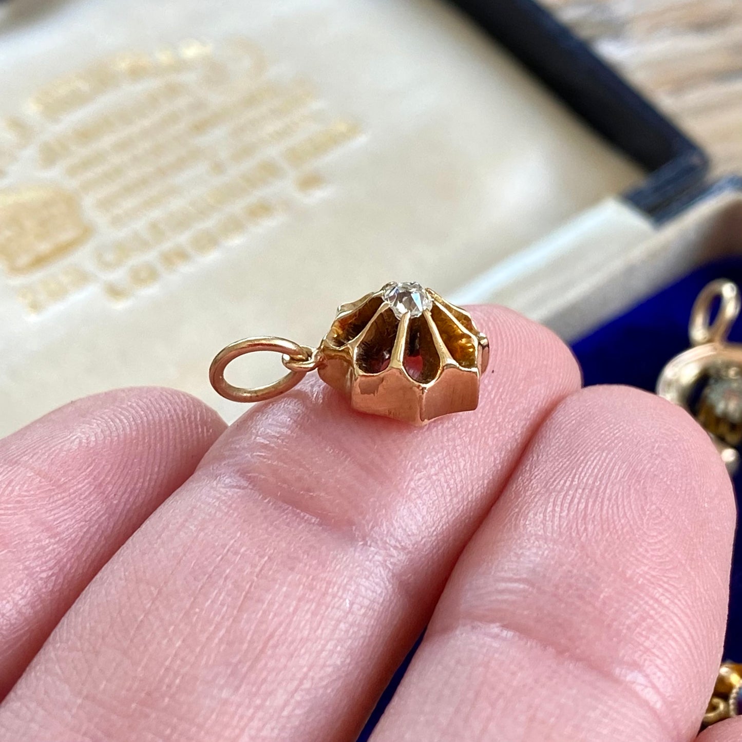Antique 9ct Gold and Diamond Pin to Pendant Conversion