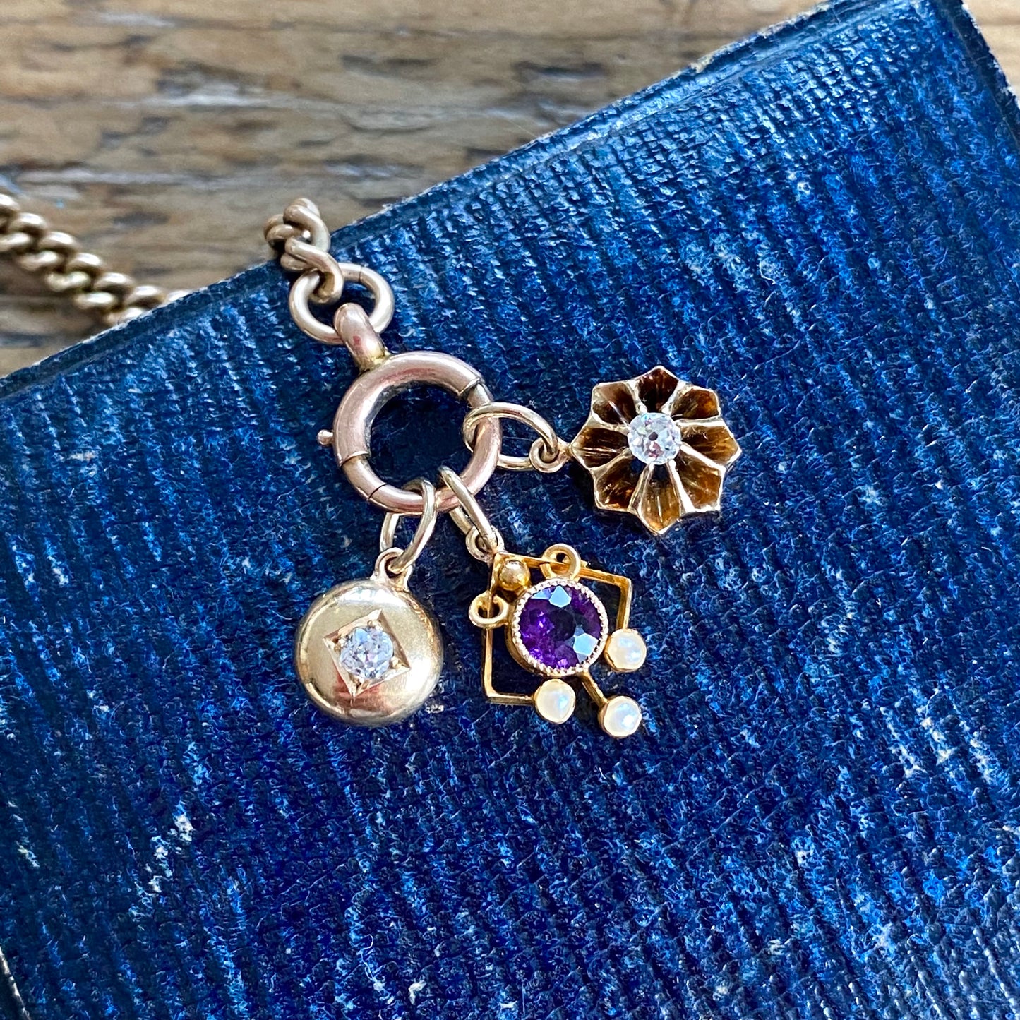 Antique 9ct Gold and Diamond Pin to Pendant Conversion