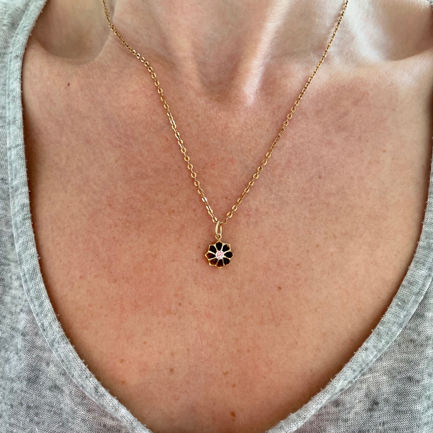 Antique 9ct Gold and Diamond Pin to Pendant Conversion